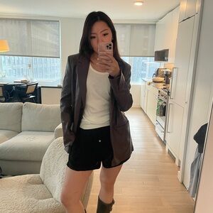 ZARA brown leather jacket S